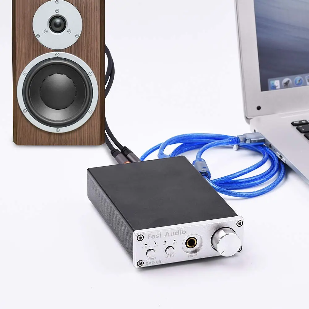 Конвертер звуку Fosi Audio DAC-Q5 - SPDIF/Coaxial на RCA / 3.5 mini-jack / 6.35 - фото 6
