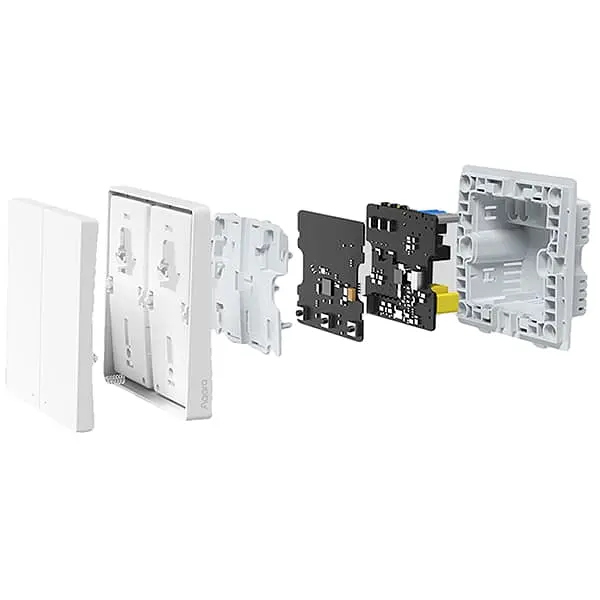 Умный выключатель двухклавишный Aqara Smart Light Control ZigBee D1 [QBKG22LM] [50701] - фото 3