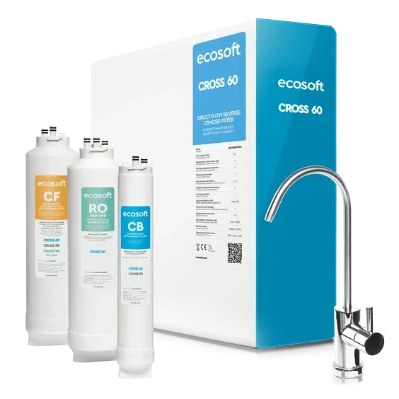 Компактний розумний фільтр зворотного осмосу Ecosoft CROSS60 (MO3400PECO) - фото 2