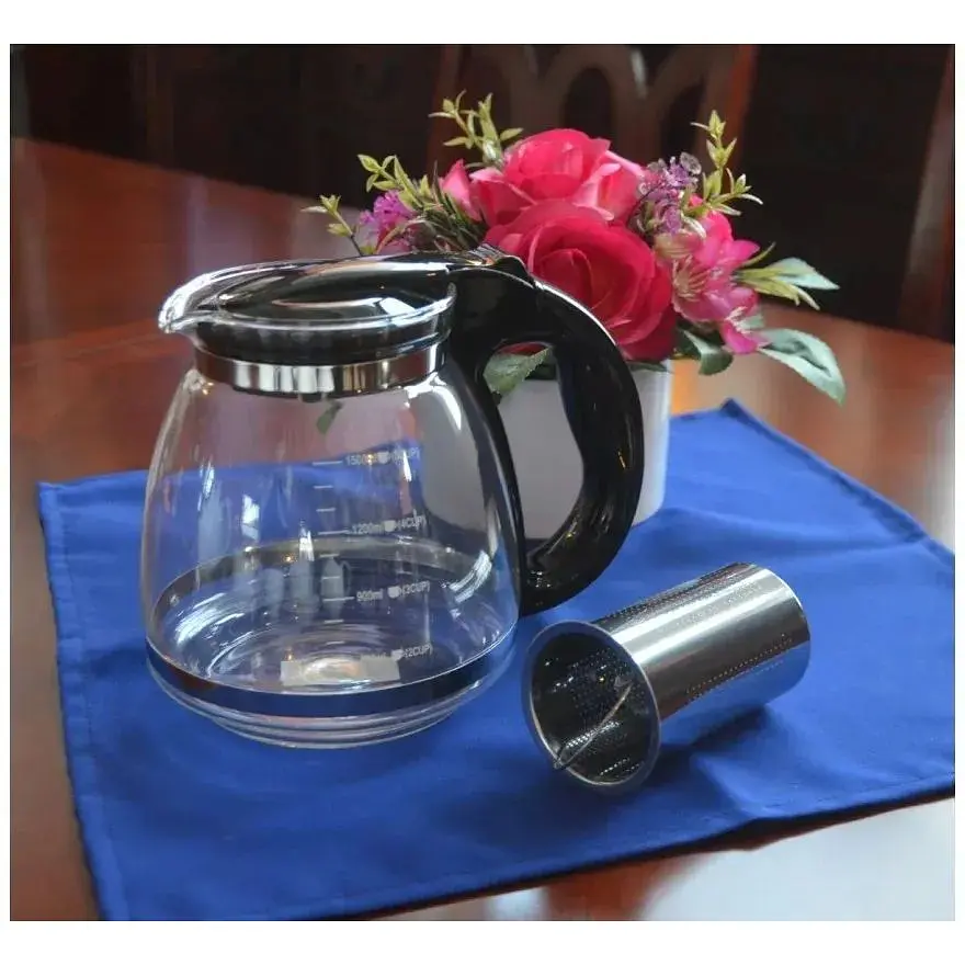 Заварник скляний із сіткою NG16KET/1500ml - фото 6