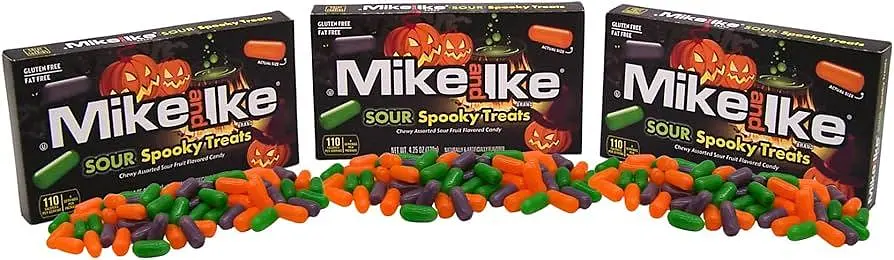 Жувальні цукерки Mike And Ike Sour Spooky Treats Halloween 120г - фото 9