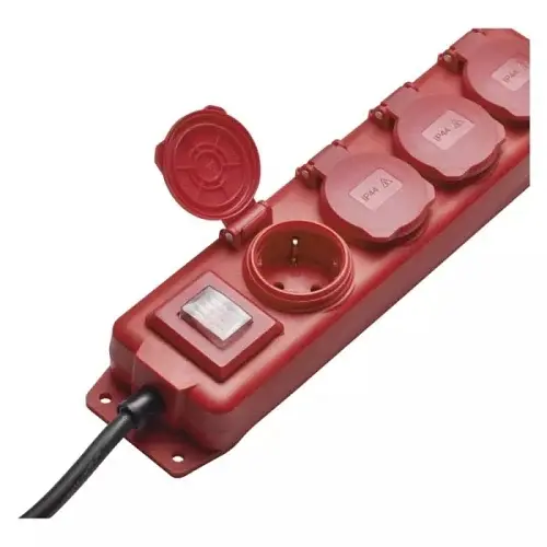 Фільтр мережевий 4 розетки 5 м Red 16А до 3.68 кВт Emos teh0024044 - фото 4