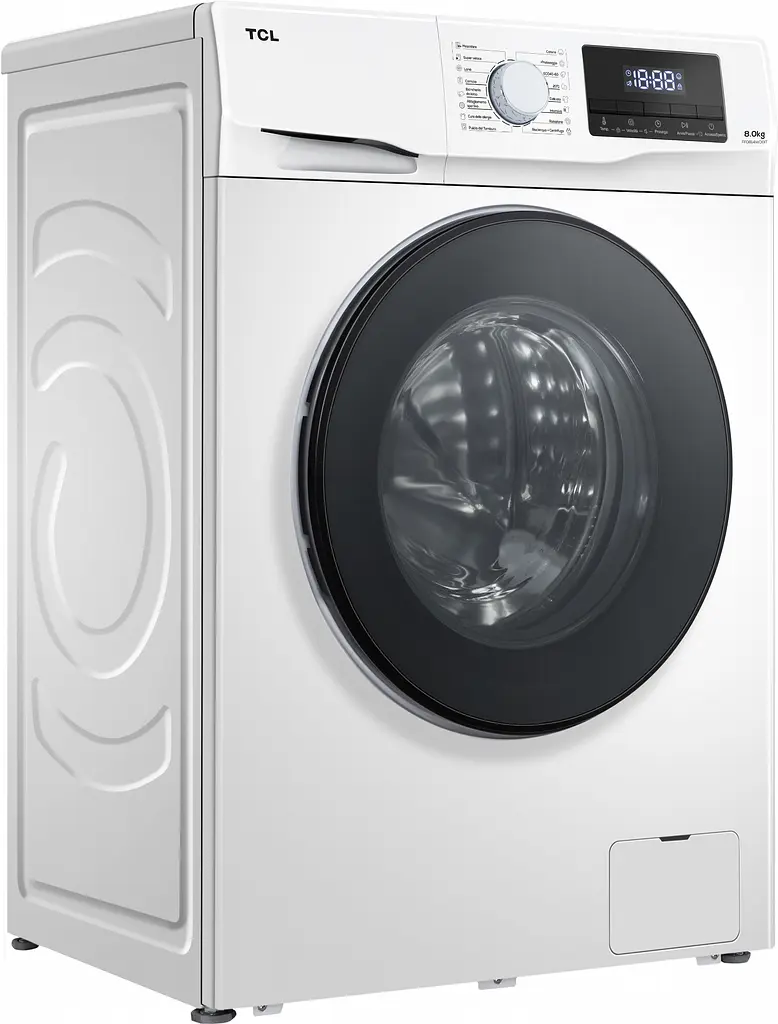 Стиральная машина TCL с фронтальной загрузкой FF0814WD0, 8кг,1400 об/мин, A+++, инверторный двигатель, 52 см, дисплей, белый (FF0814WD0) - фото 2