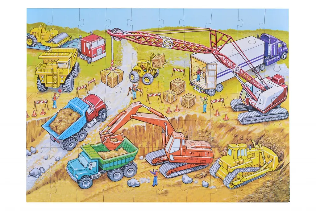 Пазл Same Toy Будівельна техніка, 4 картинки (2201Ut) - фото 4