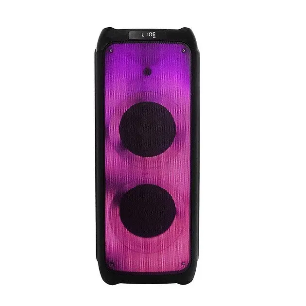 Портативная колонка ZXX-5508 Акустическая система 1000Вт RGB подсветка с 2 микрофонами и пультом 2х8" Черный - фото 4