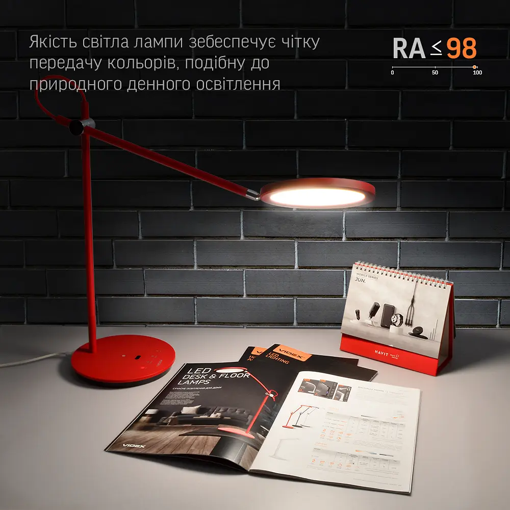 LED лампа настiльна VIDEX VL-TF15R 20W 4100K VIDEX (26431-000) - фото 9