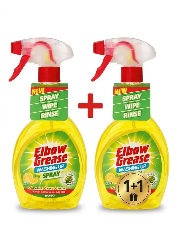 Набір спреїв для миття посуду Elbow Grease Lemon 500 мл + 500 мл (1+1 у подарунок)