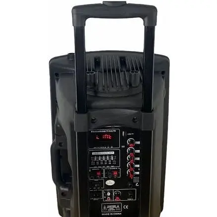Акумуляторна акустична система XPRO BT-120D колонка валіза 150Вт USB SD FM радіо Bluetooth 2 радіомікрофони ДУ чорна (4382) - фото 3