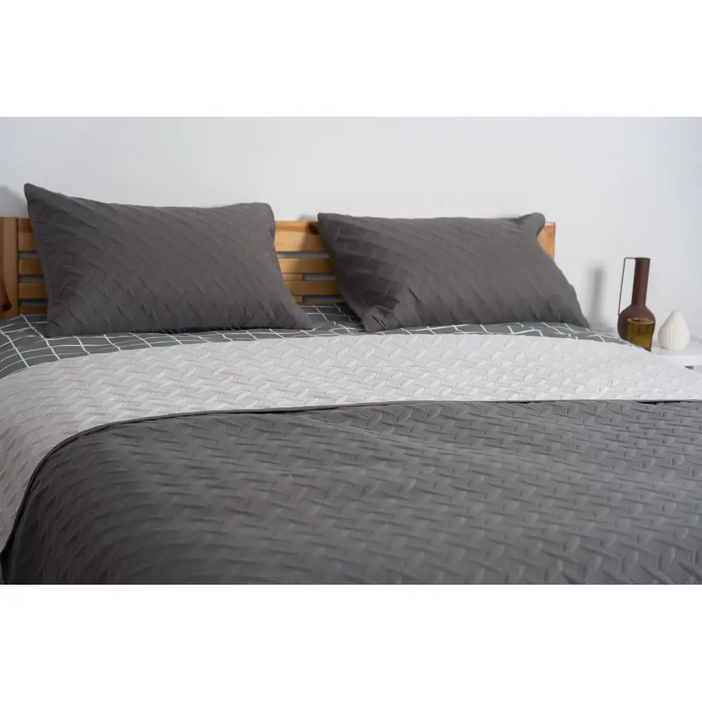 Покривало з наволочкою ТЕП Vintage 210х150 см сіре (4-00507_18080) - фото 2