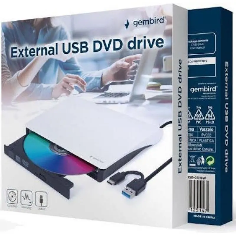 Зовнiшній DVD DVD-USB-03-BW - фото 2