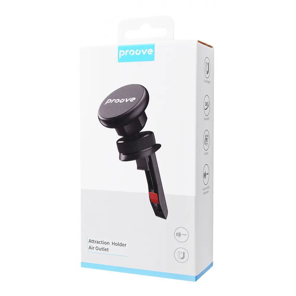 Держатель в машину Proove Attraction Holder Air Outlet черный (34911) - фото 2