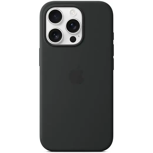 Силіконовий чохол CasePro Silicone Case with MagSafe Black для iPhone 16 Pro - фото 3