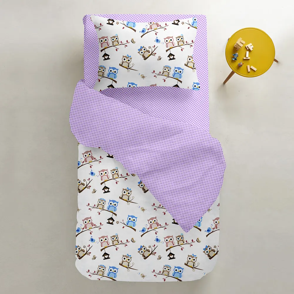 Дитяча постіль без простирадла OWL BEIGE FIO DOTS COSAS (4822052060223) - фото 2