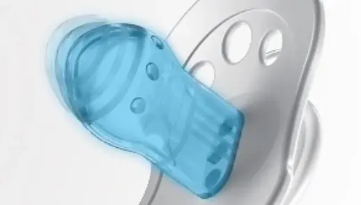 Пустушка силіконова Lovi Harmony Girl, динамічна, 6-18 міс, 2 шт., бежевий (22/907girl) - фото 4