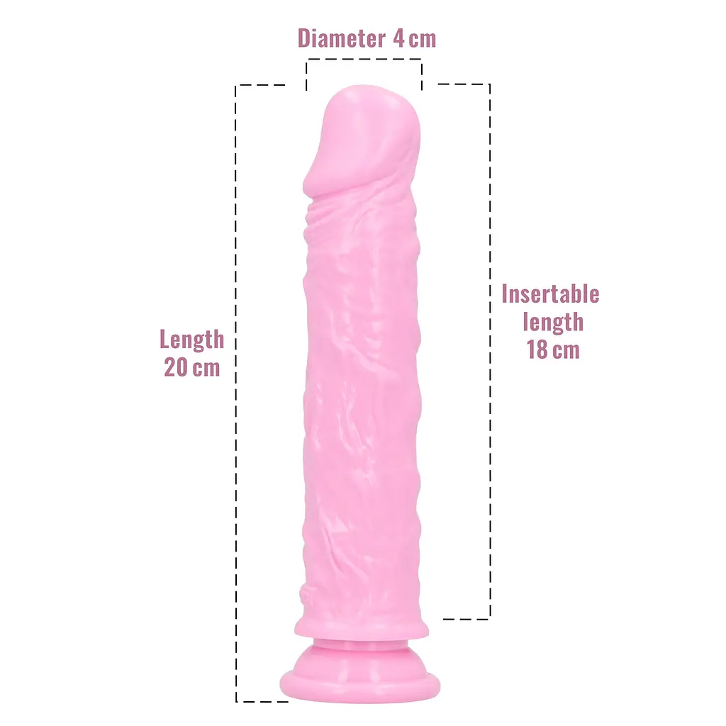 Фалоімітатор з ароматом жуйки Toyz4lovers Delicious Dildo Bubble Gum, 20 см - фото 4
