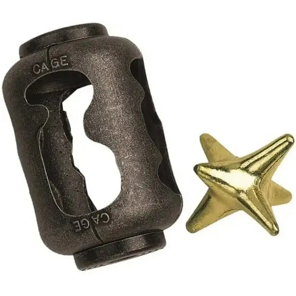 Головоломка з металу Huzzle Cage Cast Puzzle 3 зірки 473785 - фото 2