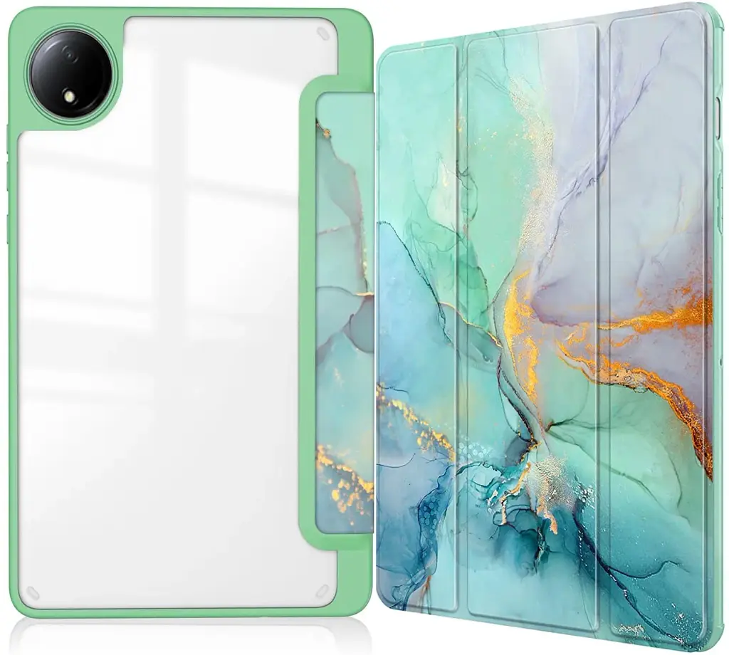 Чохол до планшета BeCover Soft Edge TPU Xiaomi Redmi Pad SE 8.7" Green Marble (712574) - фото 6