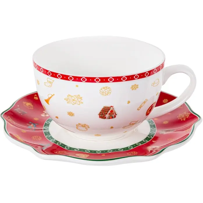 Чайный набор Lefard Christmas Delight, 250 мл, белый с красным (985-147) - фото 2