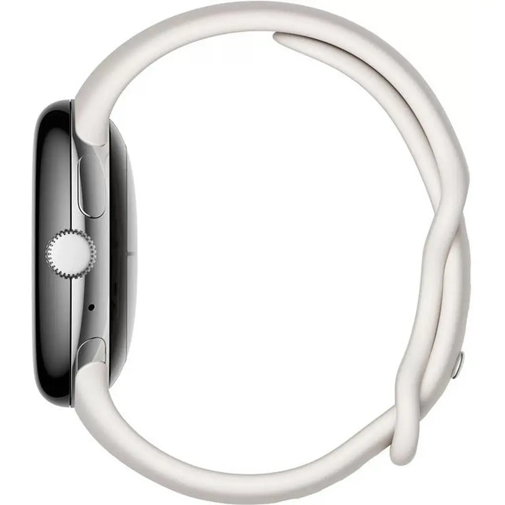 Умные часы Google Pixel Watch Polished с ремешком Silver/Chalk - фото 2