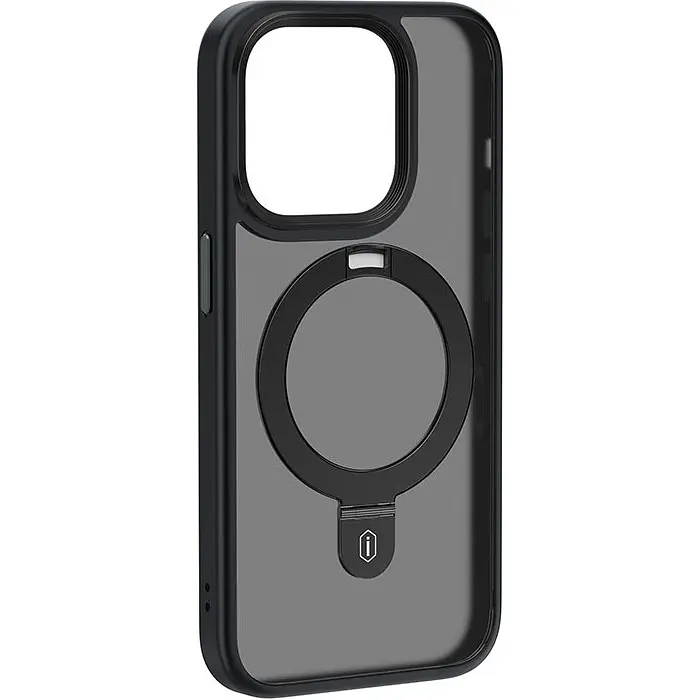 Чохол WiWU Protective Magnetic Alloy Stand Case для Apple iPhone 15 Pro Black [96967] - фото 6