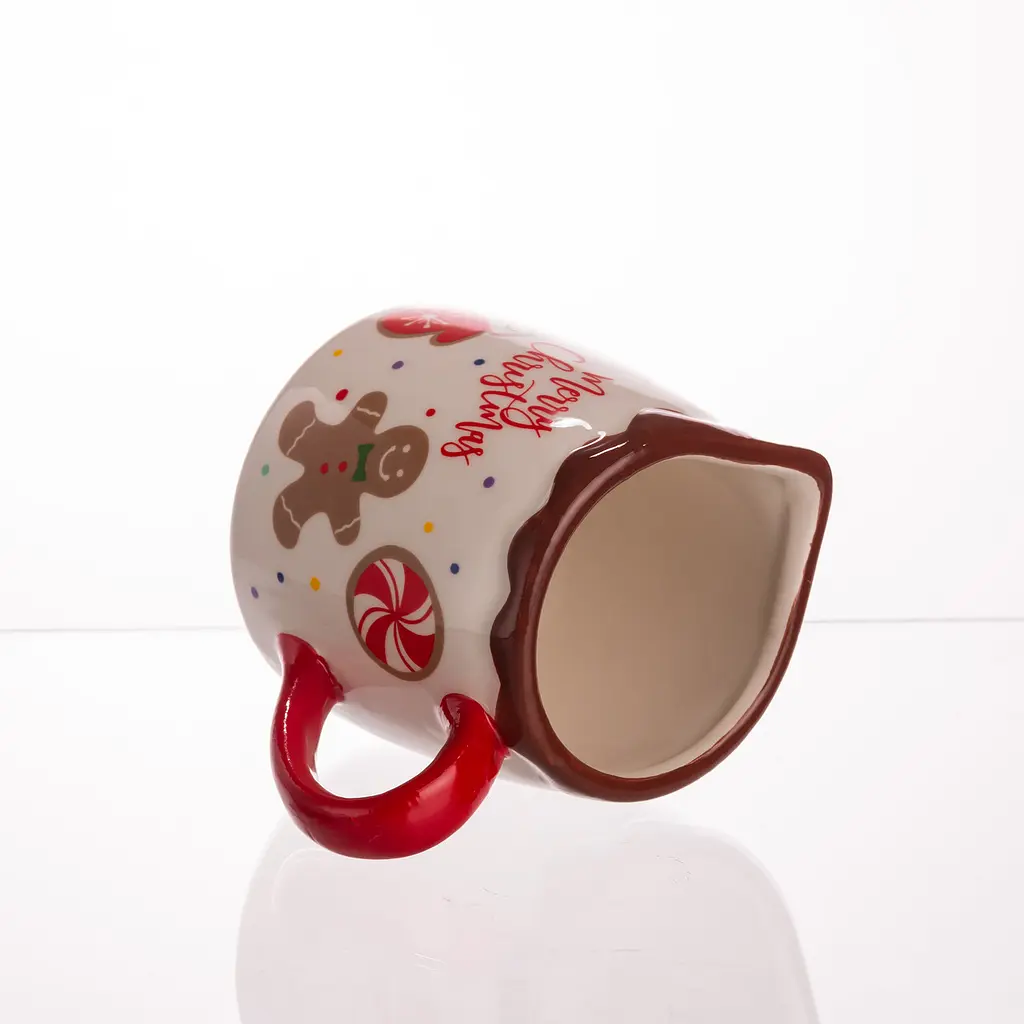 Молочник порцеляновий Yiwu Merry Christmas 350 мл для вершків та молока CR-1-43  - фото 4