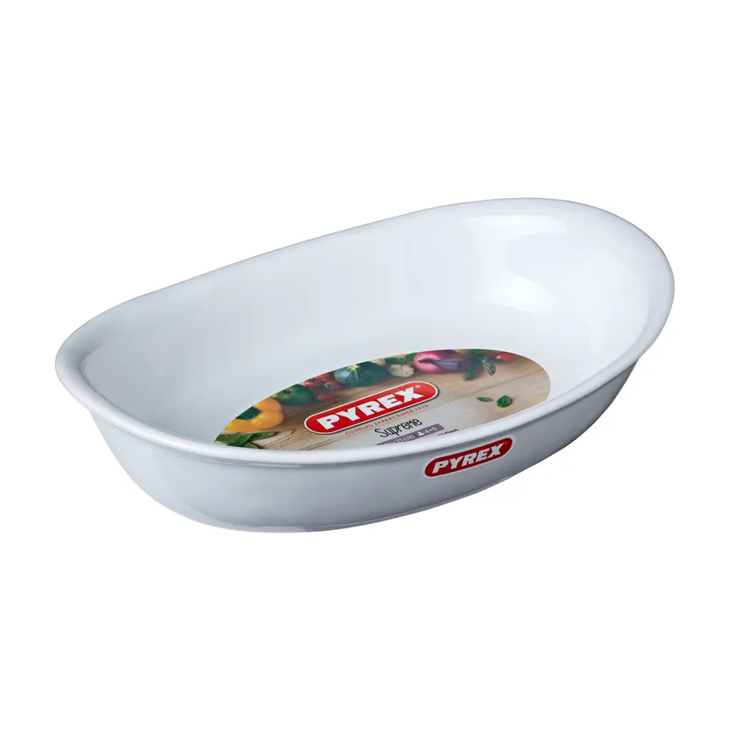 Форма для випікання Pyrex Supreme white овальна 31 х 21 см (SU31OR1/7246) - фото 2