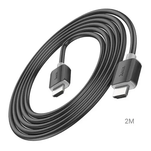 HDTV кабель HOCO US08 HDTV 2.0 male-to-male 4K HD data cable 2 метри чорний - фото 5