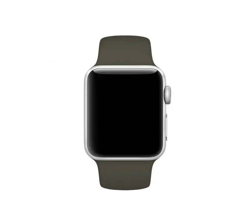 Силіконовий ремінець Watchbands для Apple Watch 42mm Розмір ML оливковий (WB101DEEPOLIVER) - фото 2