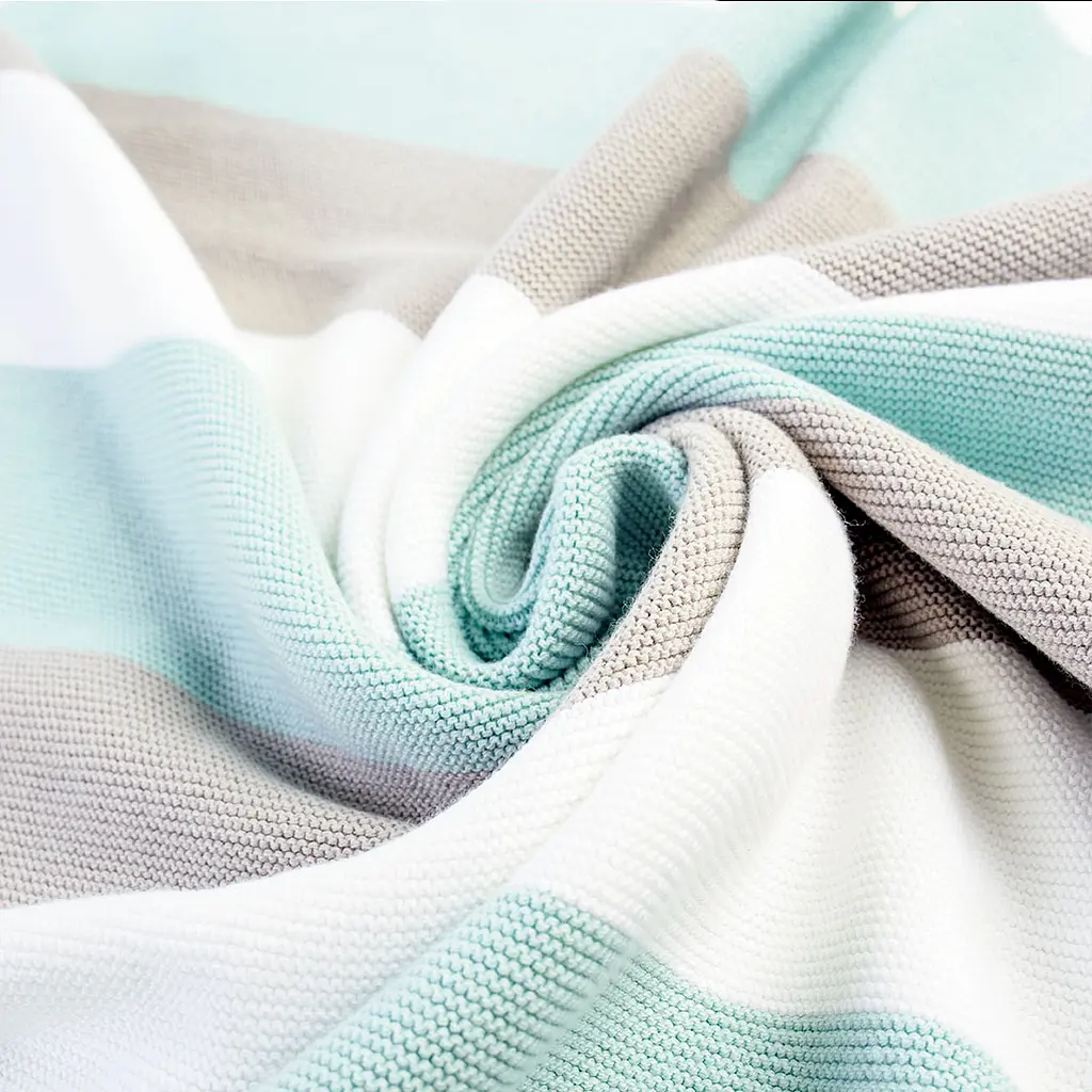 Дитячий плед в'язаний Ideia + шапочка 90х70 см (8-29909 св. зелений) - фото 6