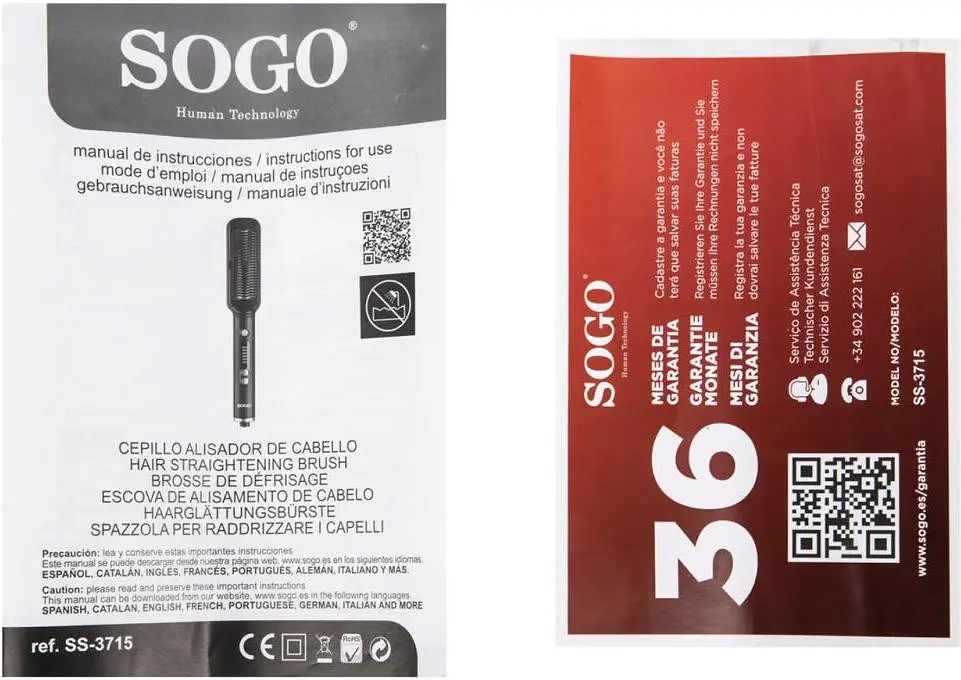 Електрогребінець Sogo SS-3715 - фото 6