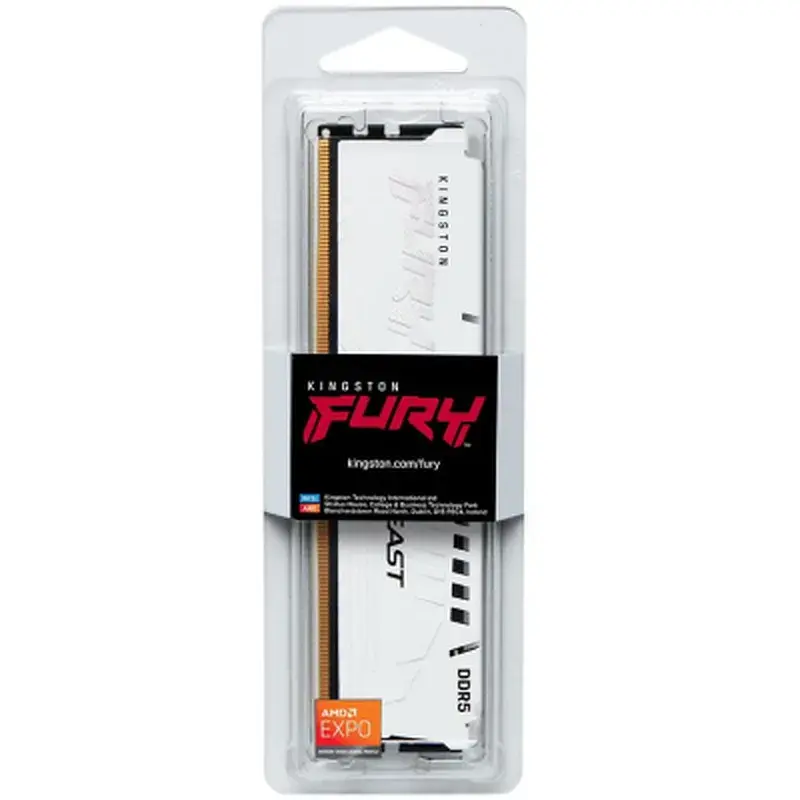Модуль пам'яті для комп'ютера DDR5 32GB 6000 MHz Beast EXPO White Kingston Fury (ex.HyperX) (KF560C36BWE-32) - фото 4