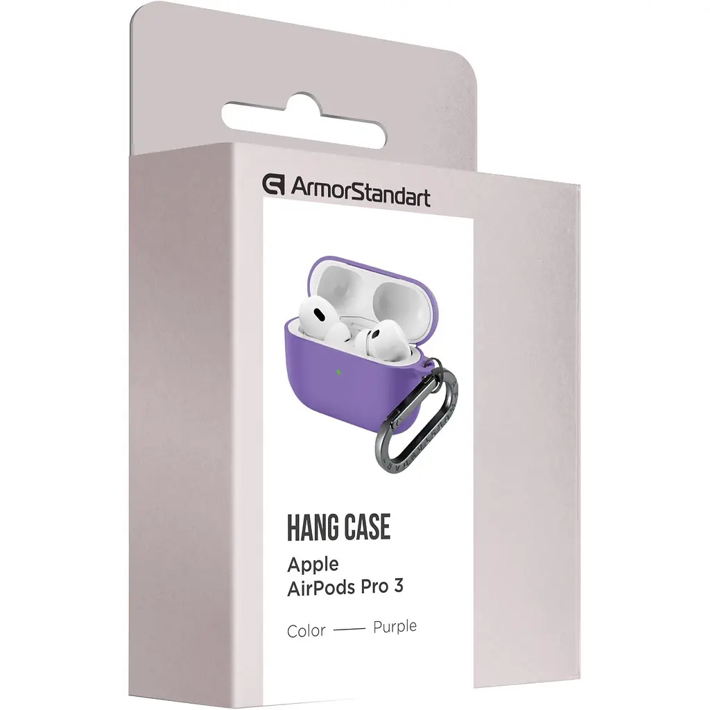 Чохол ArmorStandart Hang Case для Apple AirPods Pro 3 Purple (ARM88281) [149504] - фото 3