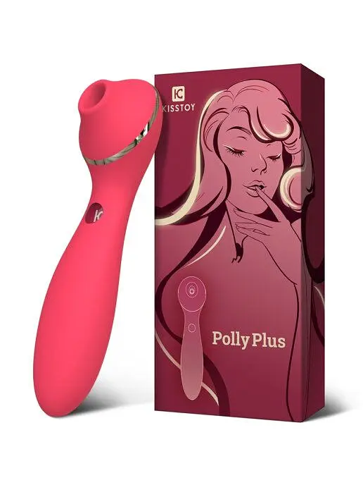 Вібратор KisToy Polly Plus Вакуумний, 16.8х3.5 см червоний - фото 5