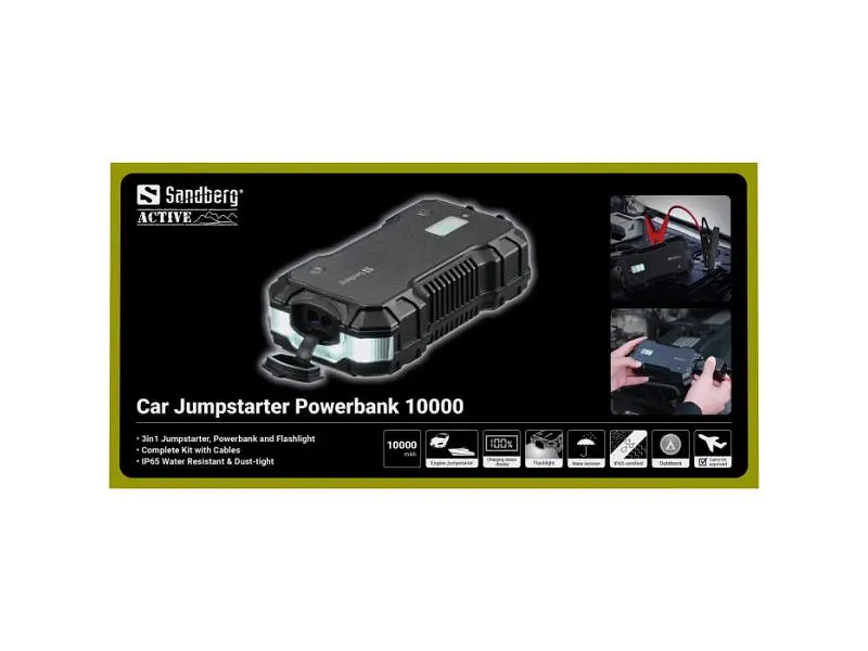 Автономний пусковий пристрій (бустер) Sandberg Jump Starter 10000mAh 18W (420-98) - фото 9