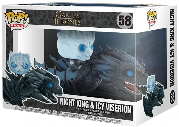 Фігурка Funko Pop Король ночі та Крижаний Візеріон Game of Thrones Night King and Icy Viserion 12см GT NK 58 - фото 2