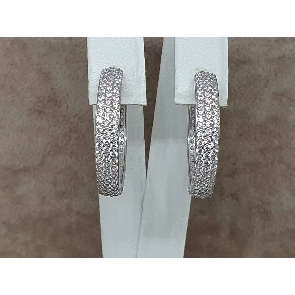 Срібні сережки Dear з фіанітами. 3311.1С - фото 2