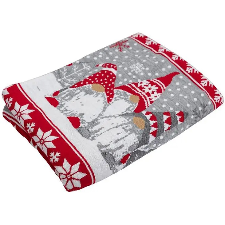 Плед в'язаний Прованс Веселі гноми 130х170 см сірий (37494) - фото 2