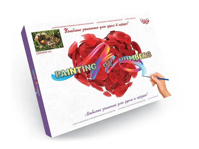 Набір для розпису за номерами 30x40 см KpN-03-01,02,03,04...10 "PAINTING BY NUMBERS" в коробці DANKO - фото 10