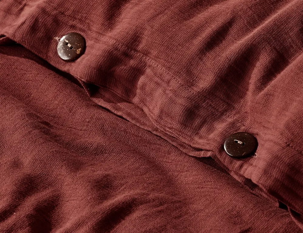 Постельное белье Buldans - Agora burnt bordo бордовый евро - фото 4