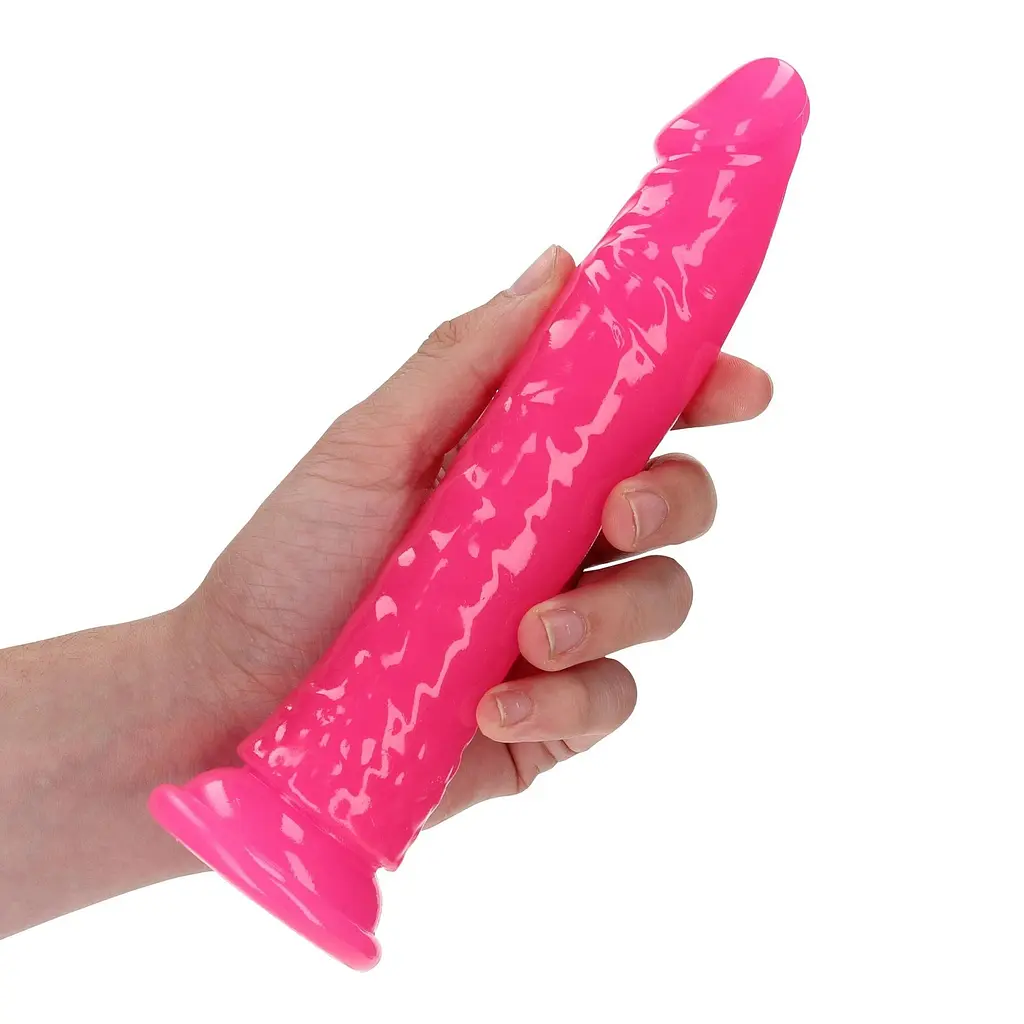 Фалоімітатор RealRock Slim Realistic 8'', 22 см (рожевий) - фото 5