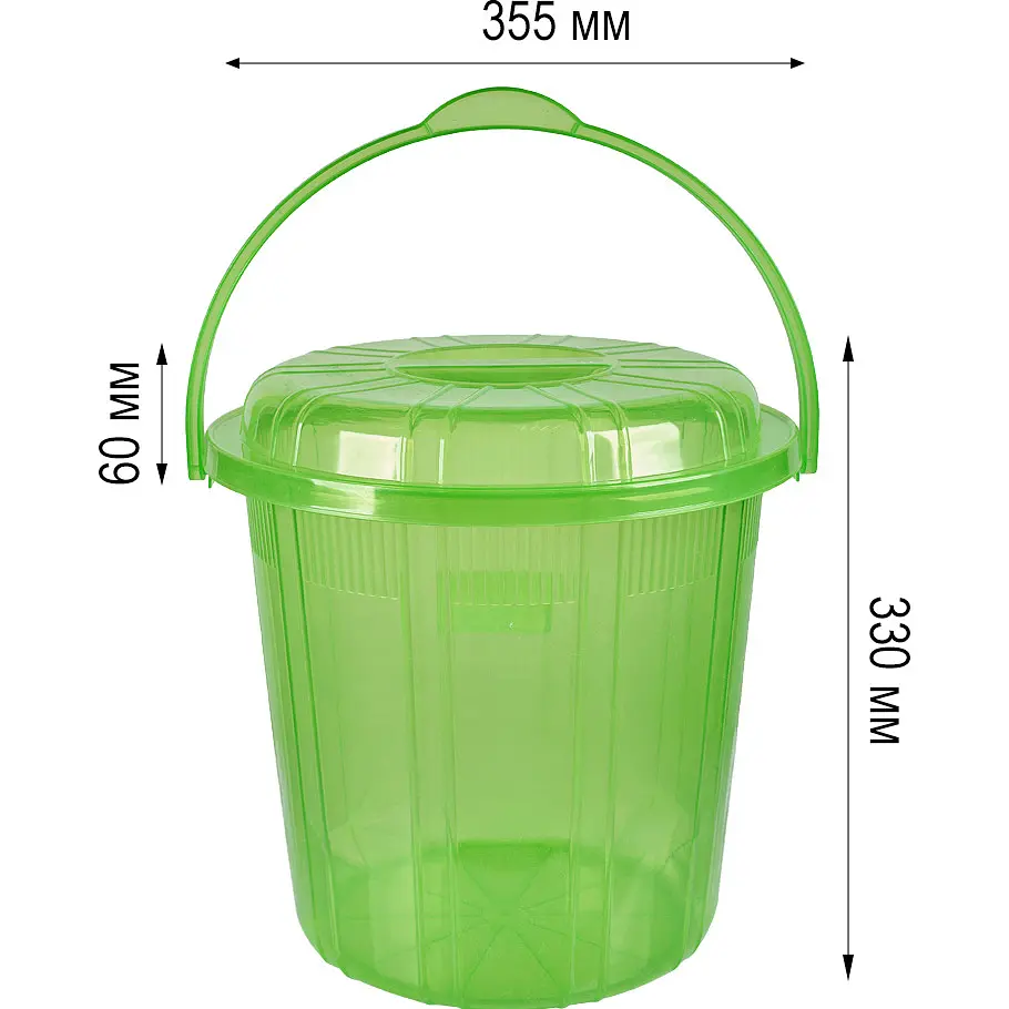 Відро Stars Plast зелений 21 л (94337/зел) - фото 3