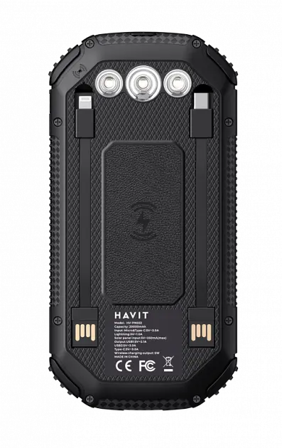 Зовнішній акумулятор Havit HV-PN022 20000mAh Solar (Black) - фото 3