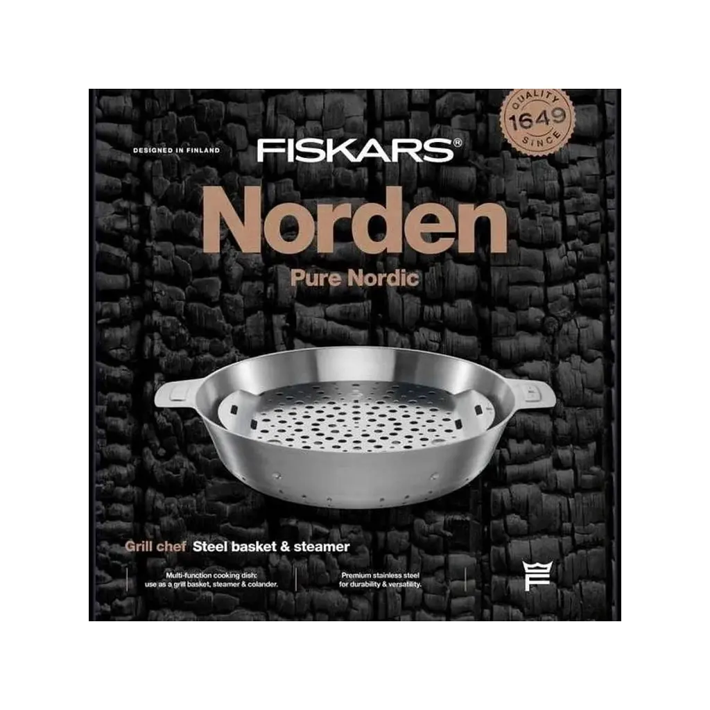 Кошик для приготування на пару Fiskars Norden Grill 30см (1066431) - фото 4