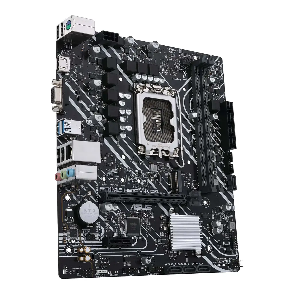 ASUS Материнська плата PRIME H610M-K D4 s1700 H610 2xDDR4 M.2 HDMI-VGA mATX - фото 2