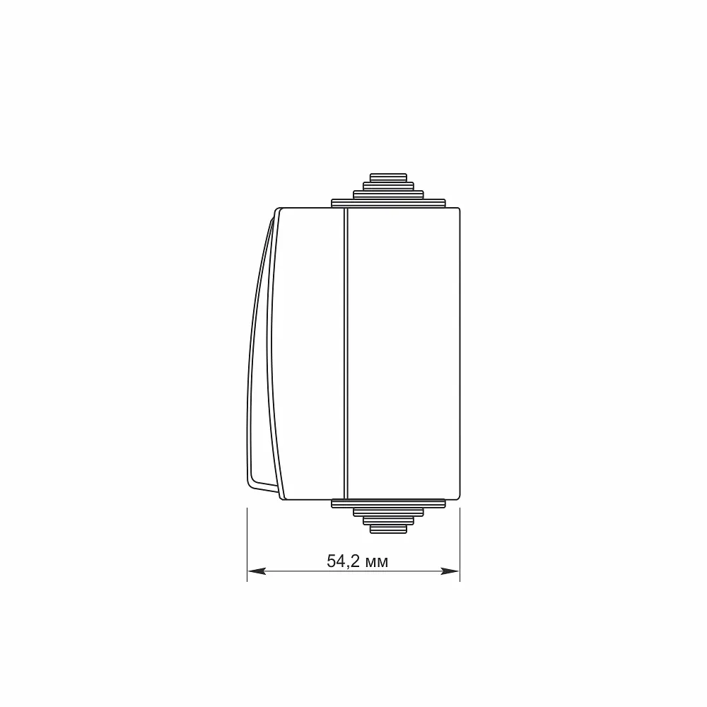 Вимикач зовнішній одноклавішний Videx Binera з підсвіткою сірий IP 65 1 шт. - фото 5