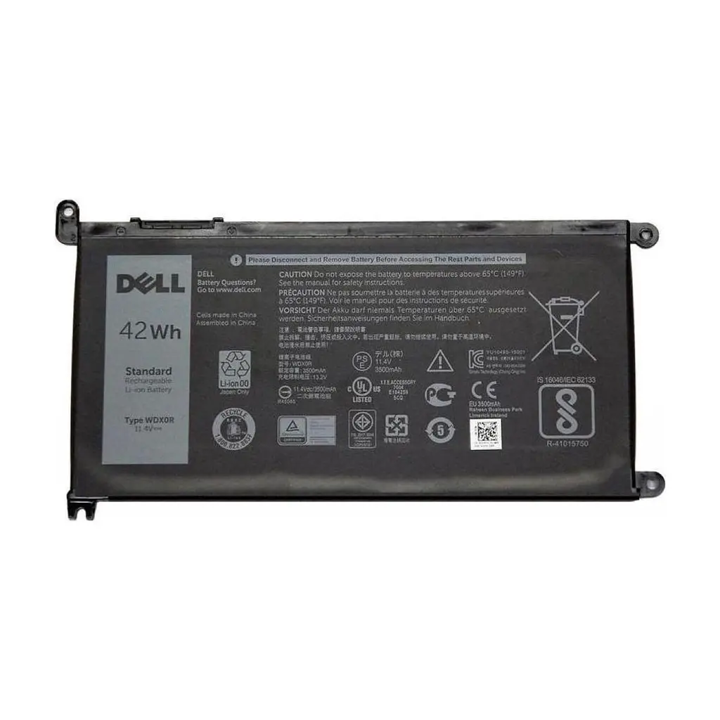 Акумулятор до ноутбука Dell Inspiron 15-5568 WDX0R, 42Wh (3500mAh), 3cell, 11.4V (A47307)