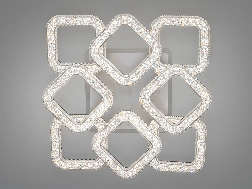 Стельовий світильник LED Diasha S2205/4+4BK, 90W, 6500K, чорний метал, сучасний стиль для дому - фото 4