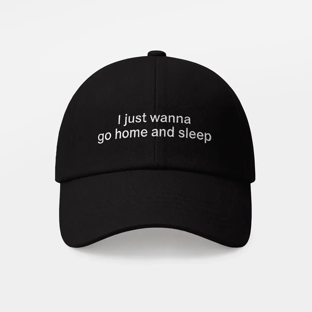 Кепка «I just wanna go home and sleep» чорна - фото 6