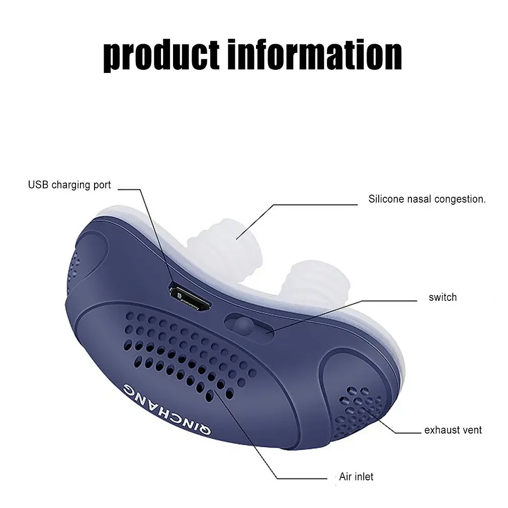 Электронное устройство против храпа Pro Micro Electric Electronic Anti Snoring Device Usb - фото 2