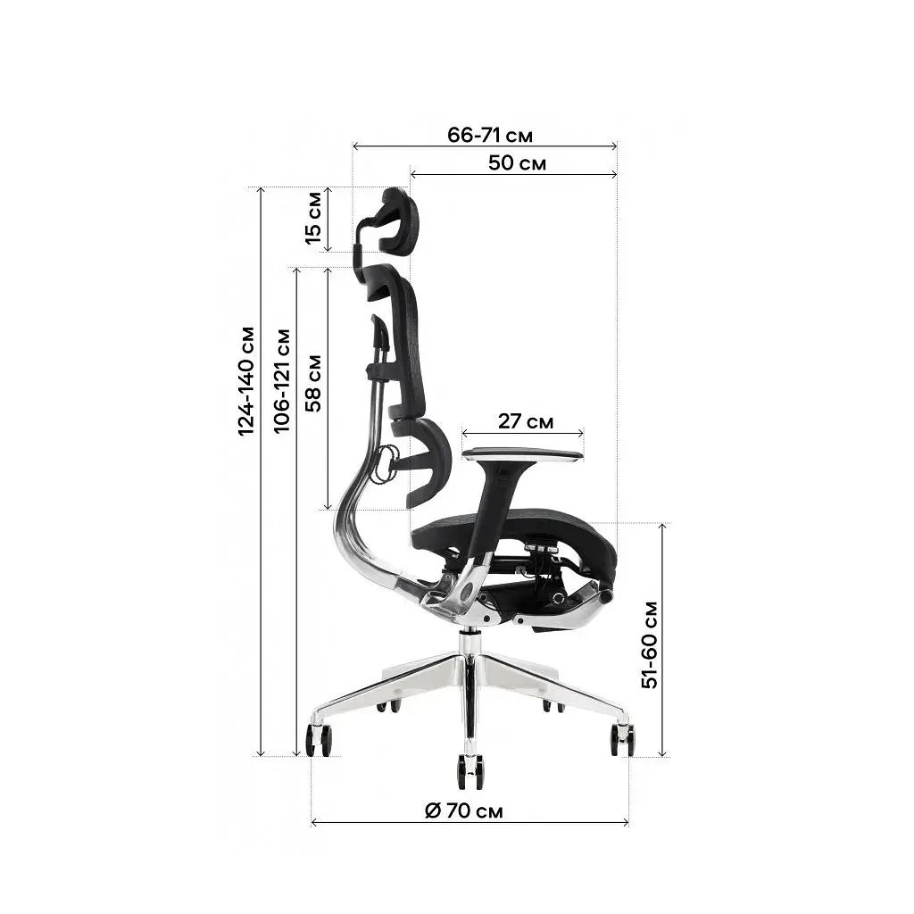 Офісне крісло GT Racer X-801L Black (X-801L Black (W-21)) - фото 6